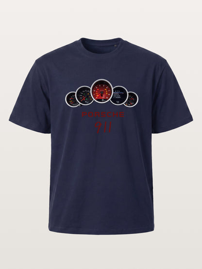 Five Piece Porsche 911 Gauge Cluster Gildan T-shirt