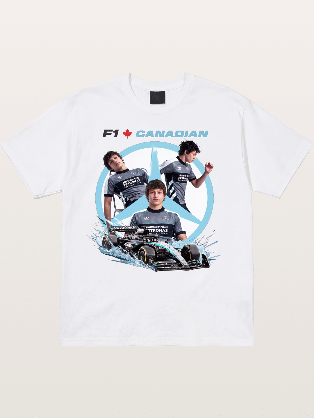 Canadian F1 Mercedes Racing Poster Cotton T-shirt