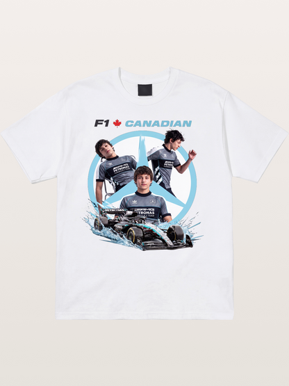 Canadian F1 Mercedes Racing Poster Cotton T-shirt