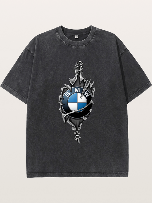 BMW Thorn Wreath Emblem Art Washed T-shirt