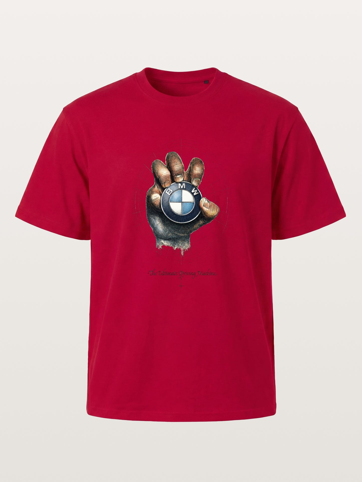 Hand Holding BMW Logo Sketch Gildan T-shirt
