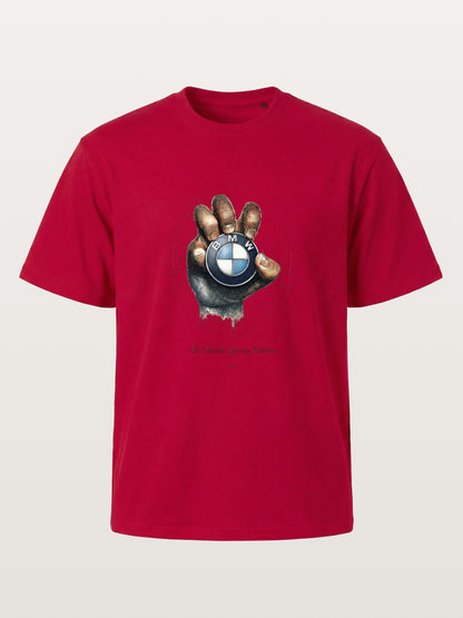 Hand Holding BMW Logo Sketch Gildan T-shirt