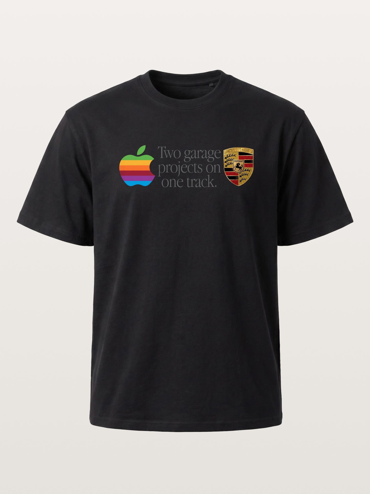 Rainbow Apple Porsche Garage Phrase Gildan T-shirt