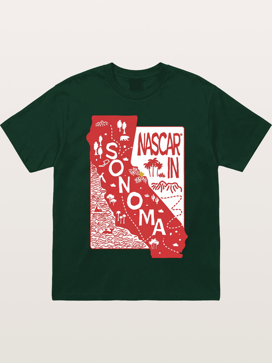 Sonoma Raceway California Outline Gildan T-shirt