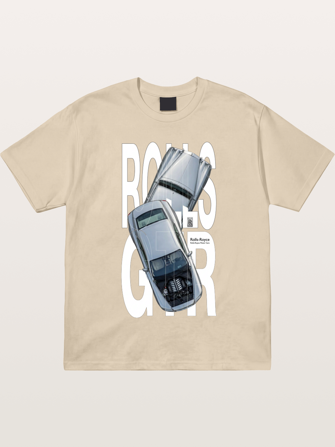 Silver Rolls Royce Overlay Print Gildan T-shirt