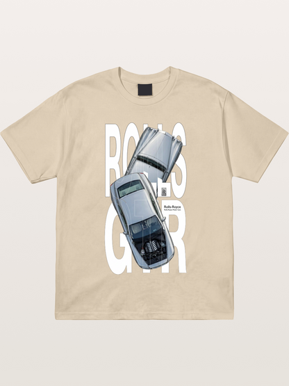Silver Rolls Royce Overlay Print Gildan T-shirt