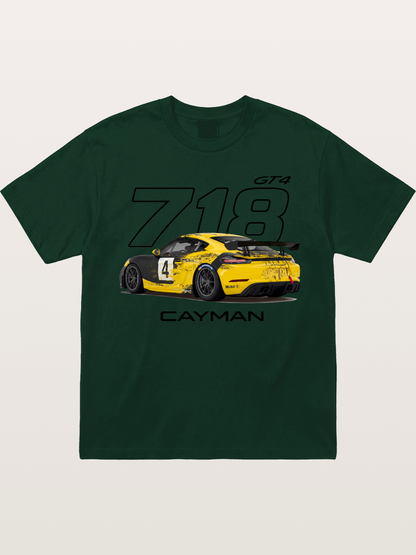 Porsche 718 Cayman GT4 Poster Gildan T-shirt
