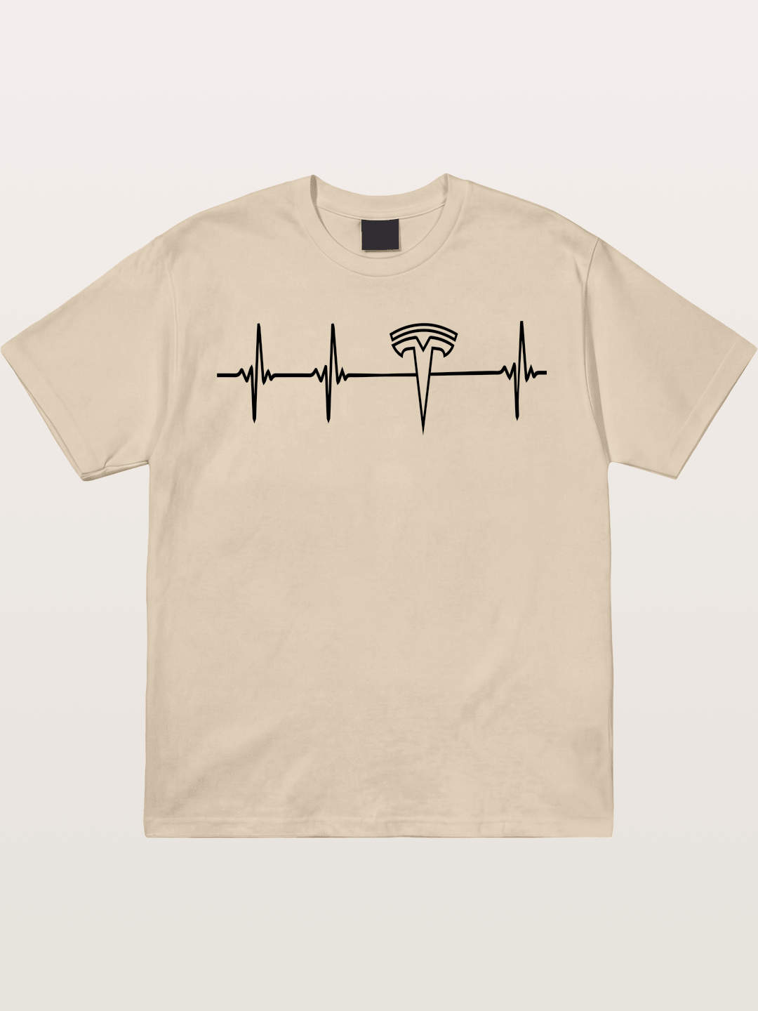 Tesla Logo Heartbeat Sticker Gildan T-shirt
