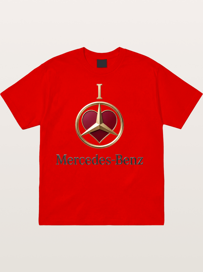Mercedes Love Logo Art Cotton T-shirt