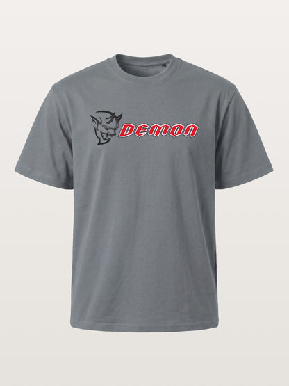 Demon Devil Head Letter Card Cotton T-shirt