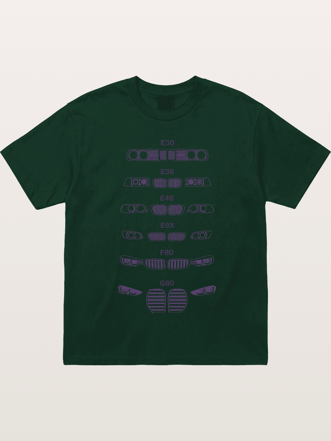 BMW Headlight Generations Print Gildan T-shirt