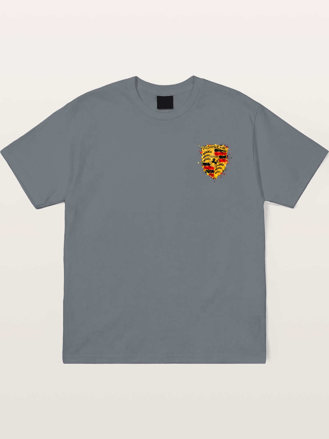Porsche Splash Crest Design Cotton T-shirt
