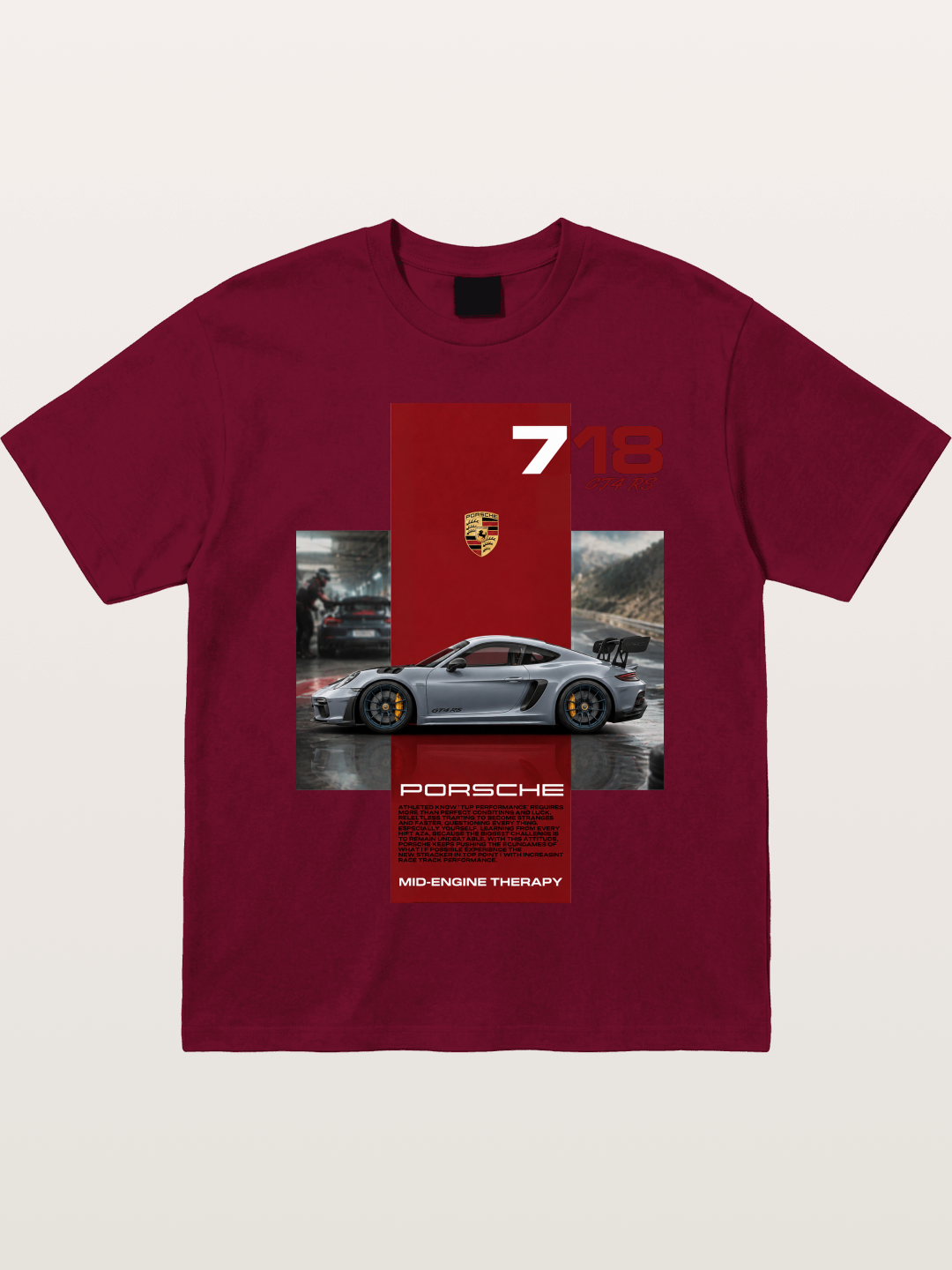 Porsche 718 GT4 RS Mid-Engine Therapy Gildan T-shirt