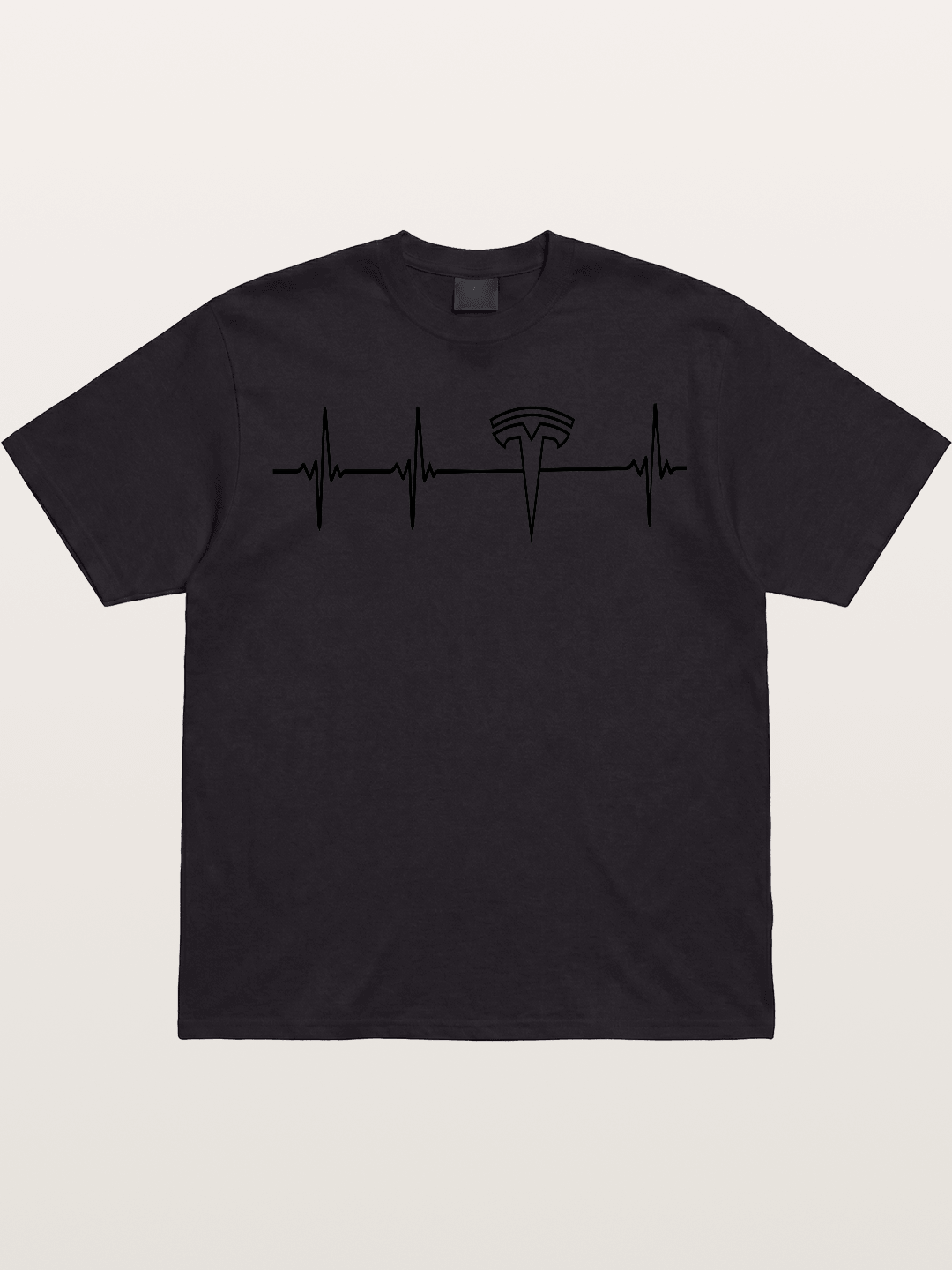 Tesla Logo Heartbeat Sticker Gildan T-shirt