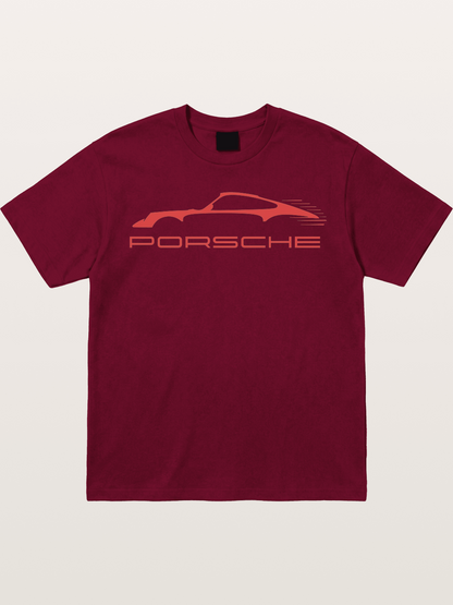 Red Porsche Silhouette Art Gildan T-shirt