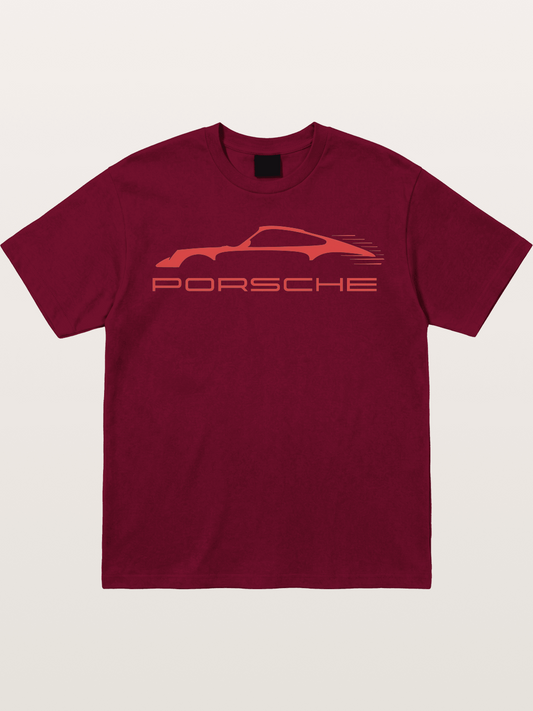 Red Porsche Silhouette Art Gildan T-shirt