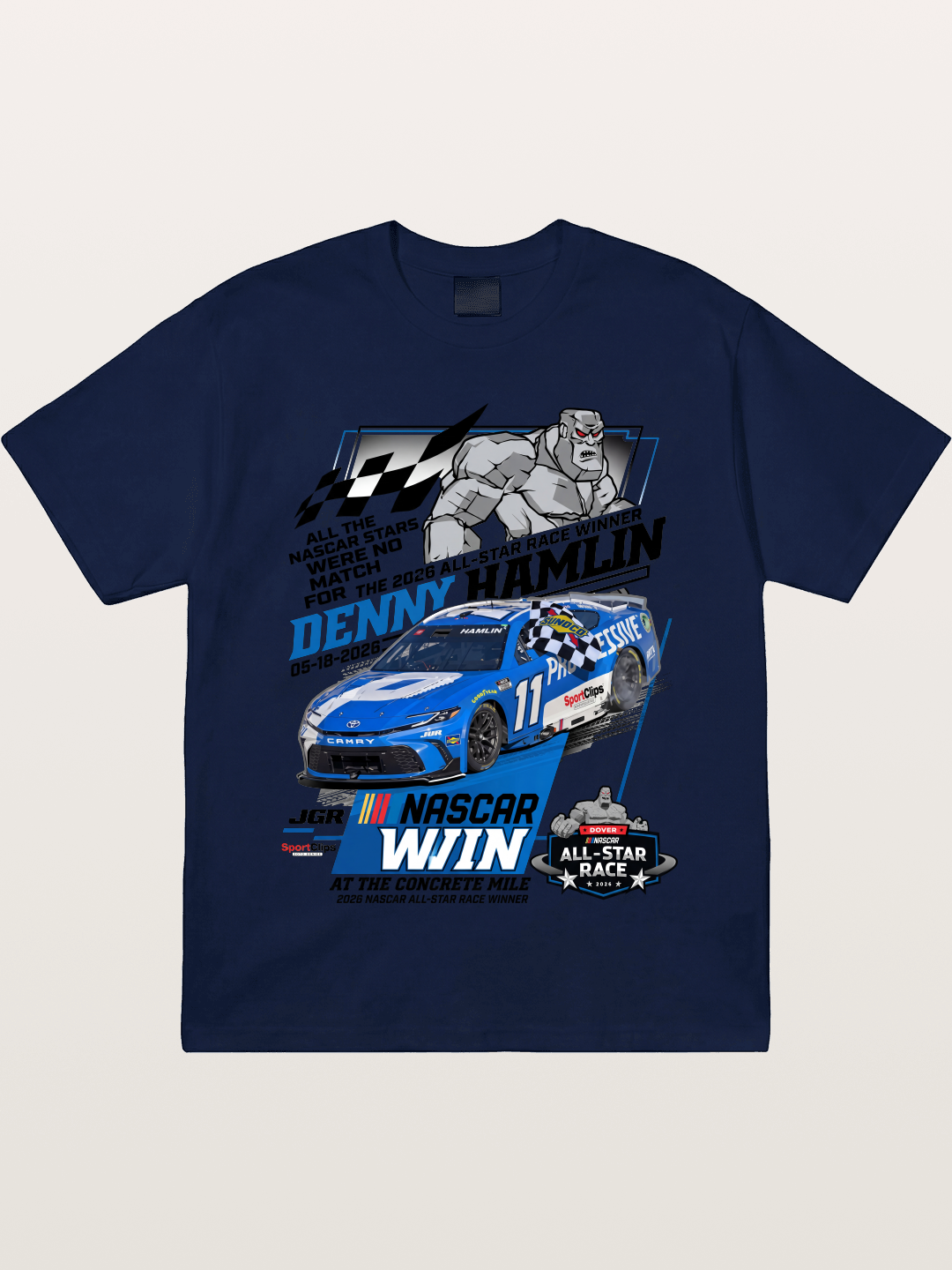 Denny Hamlin #11 2026 All-Star Win Gildan T-shirt