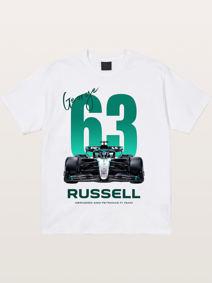 George Russell Mercedes F1 63 Cotton T-shirt