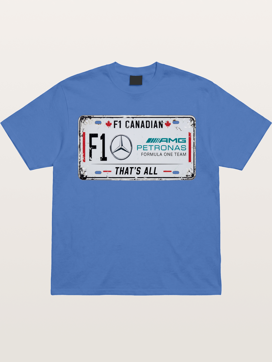 Mercedes F1 License Plate Print Gildan T-shirt