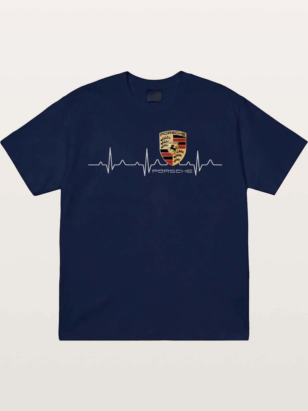Porsche Heartbeat ECG Line Design Gildan T-shirt