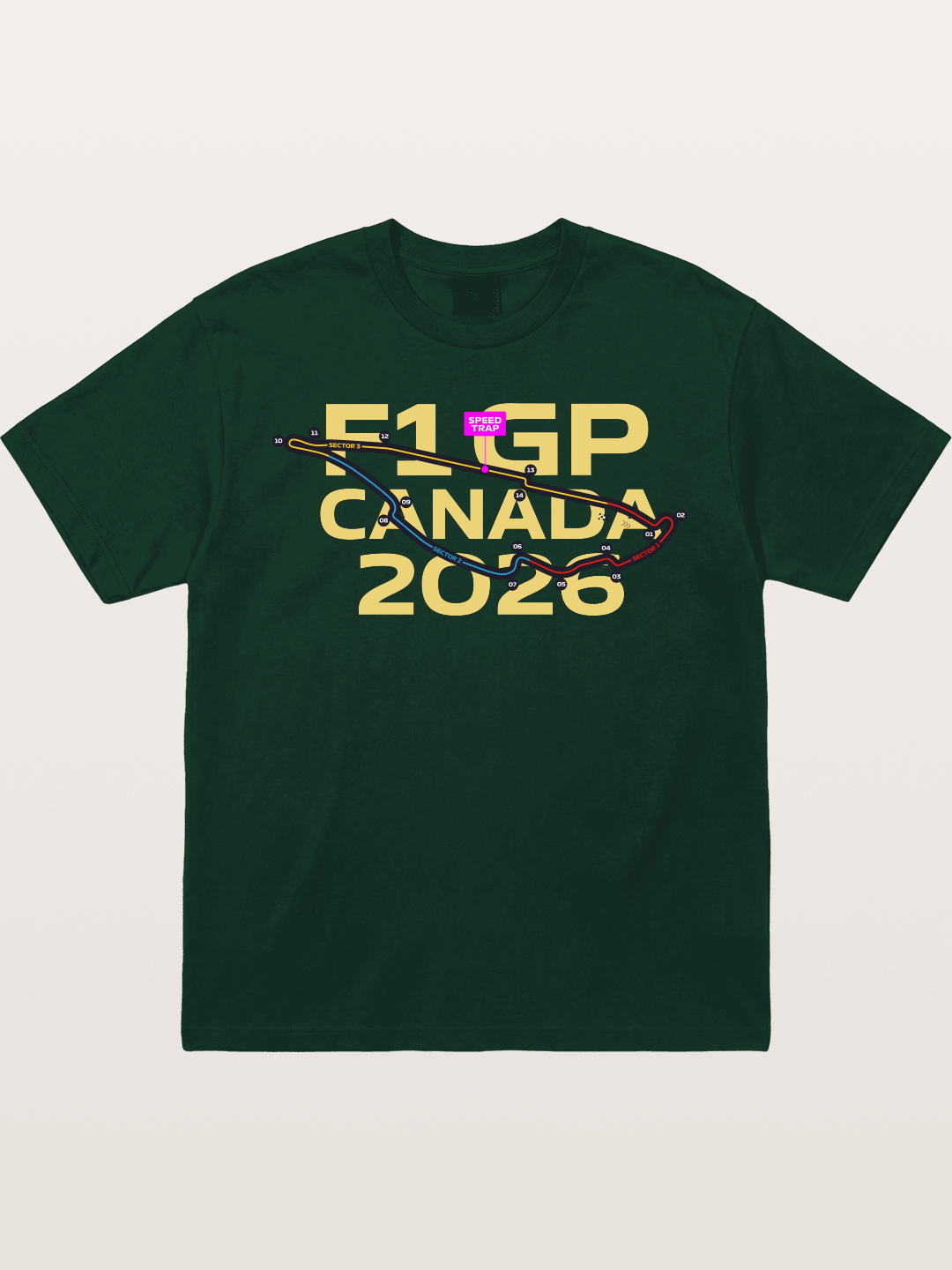 F1 Canada 2026 Track Map Gildan T-shirt