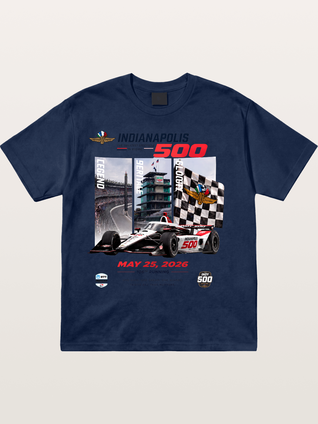 106th Indy 500 Race Day Art Cotton T-shirt