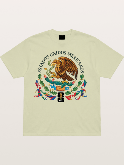 Mexican Eagle World Cup Art Cotton T-shirt