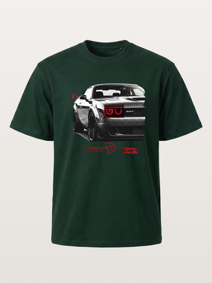 Red Taillight Hellcat Grunge Print Gildan T-shirt