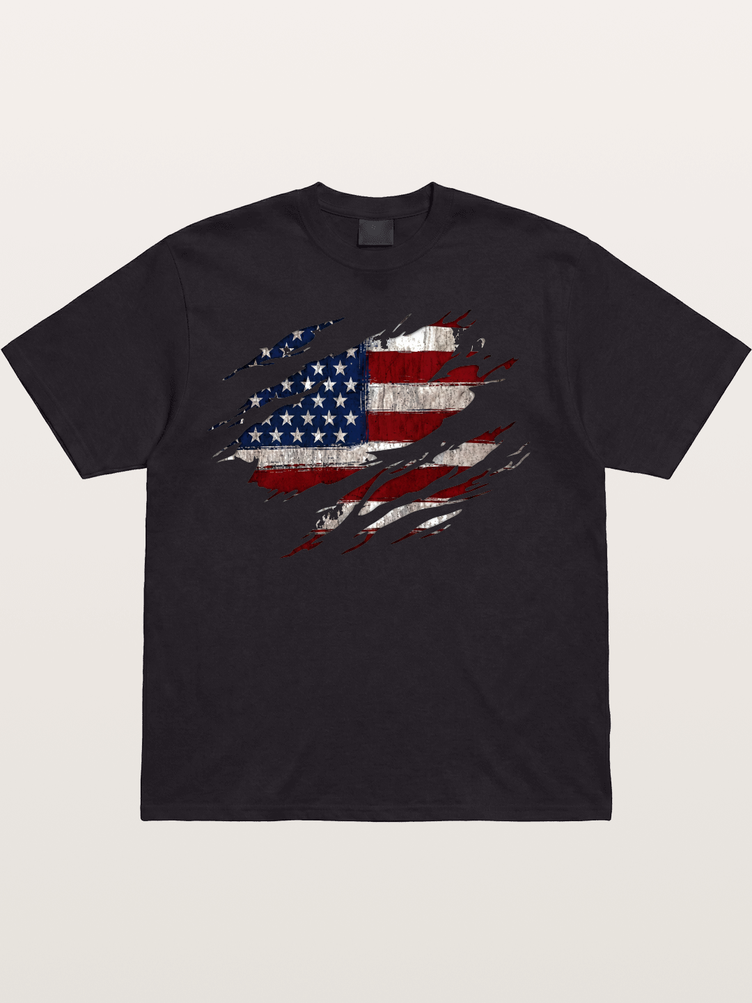 Eagle Claw Retro American Flag Cotton T-shirt