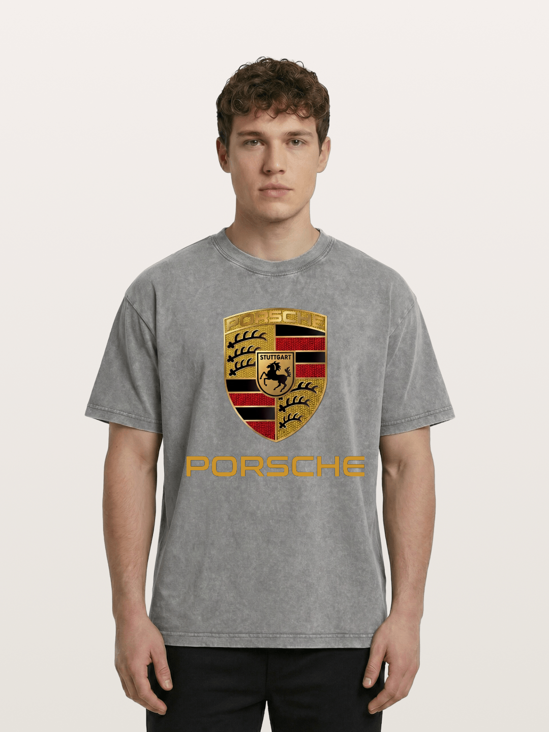 Porsche Golden Emblem Washed T-shirt