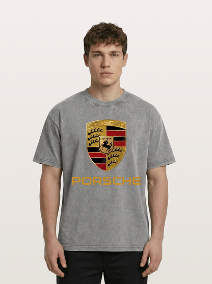 Porsche Golden Emblem Washed T-shirt