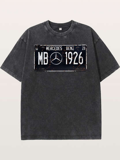 Commemorative license plate Washed T-shirt
