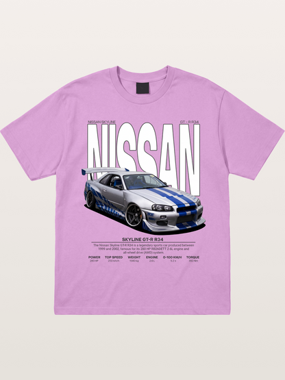 Nissan Skyline GT-R R34 Poster Gildan T-shirt