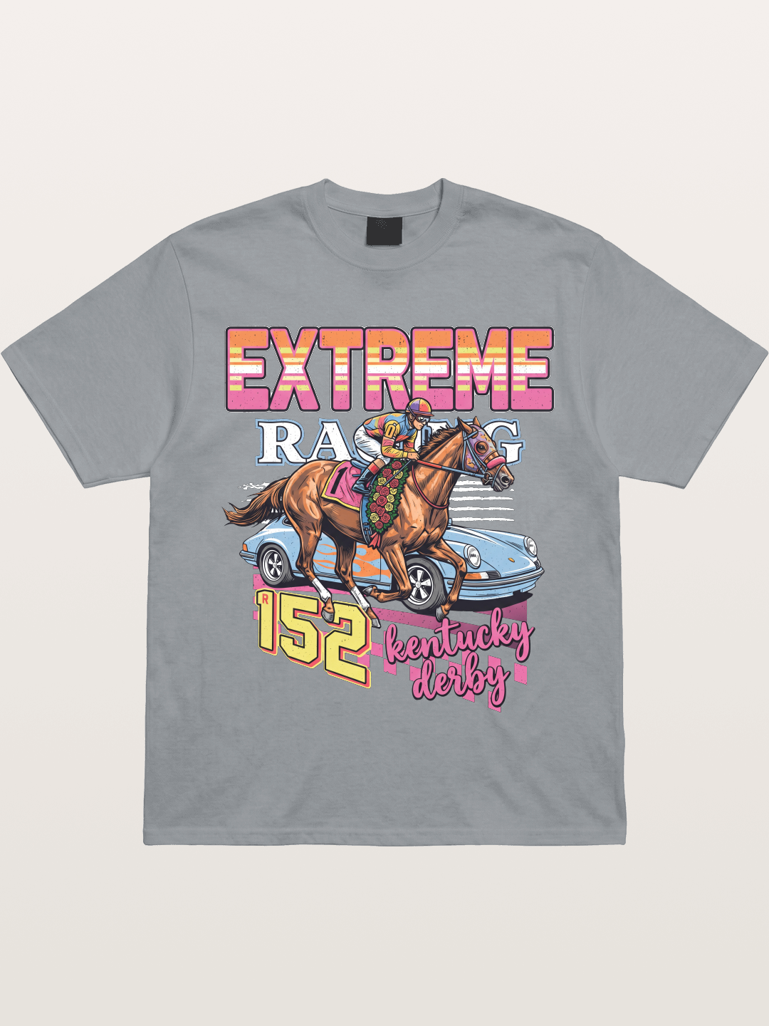 Derby Horse & Porsche Retro Gildan T-shirt