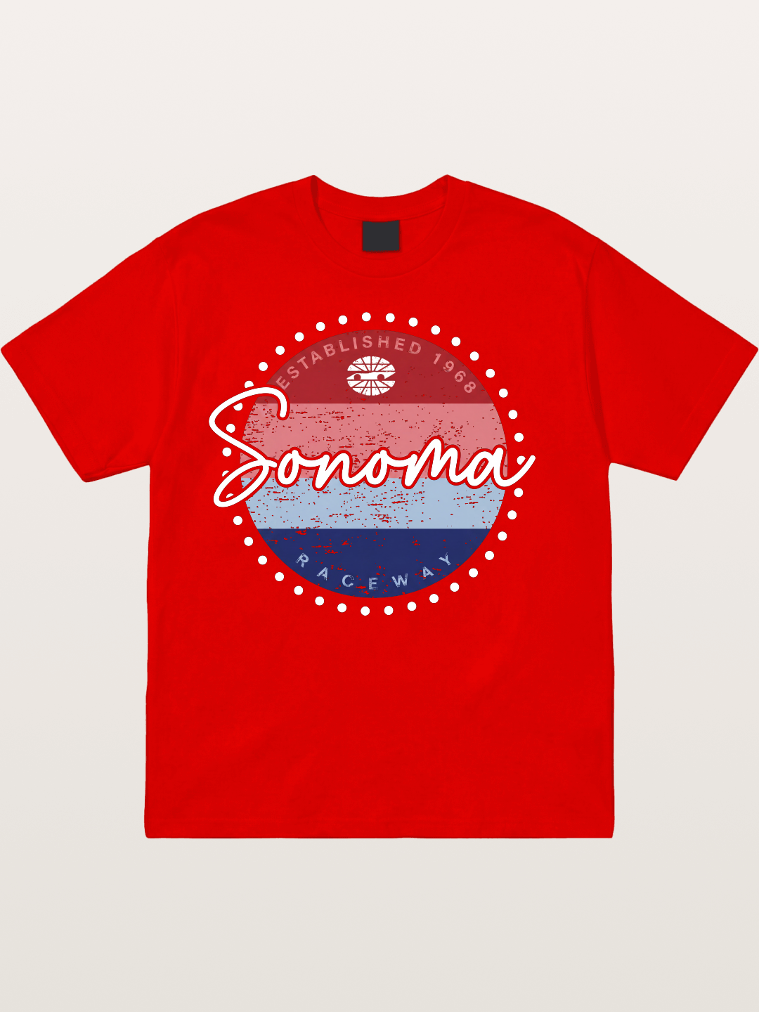 Sonoma Raceway Retro Circular Logo Cotton T-shirt