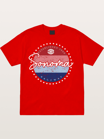 Sonoma Raceway Retro Circular Logo Cotton T-shirt