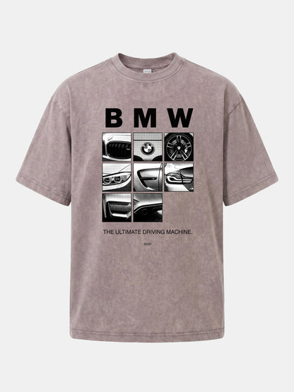 BMW 9 Grid Detail Collage Washed T-shirt