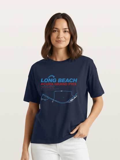 Long Beach Grand Prix Map Gildan T-shirt