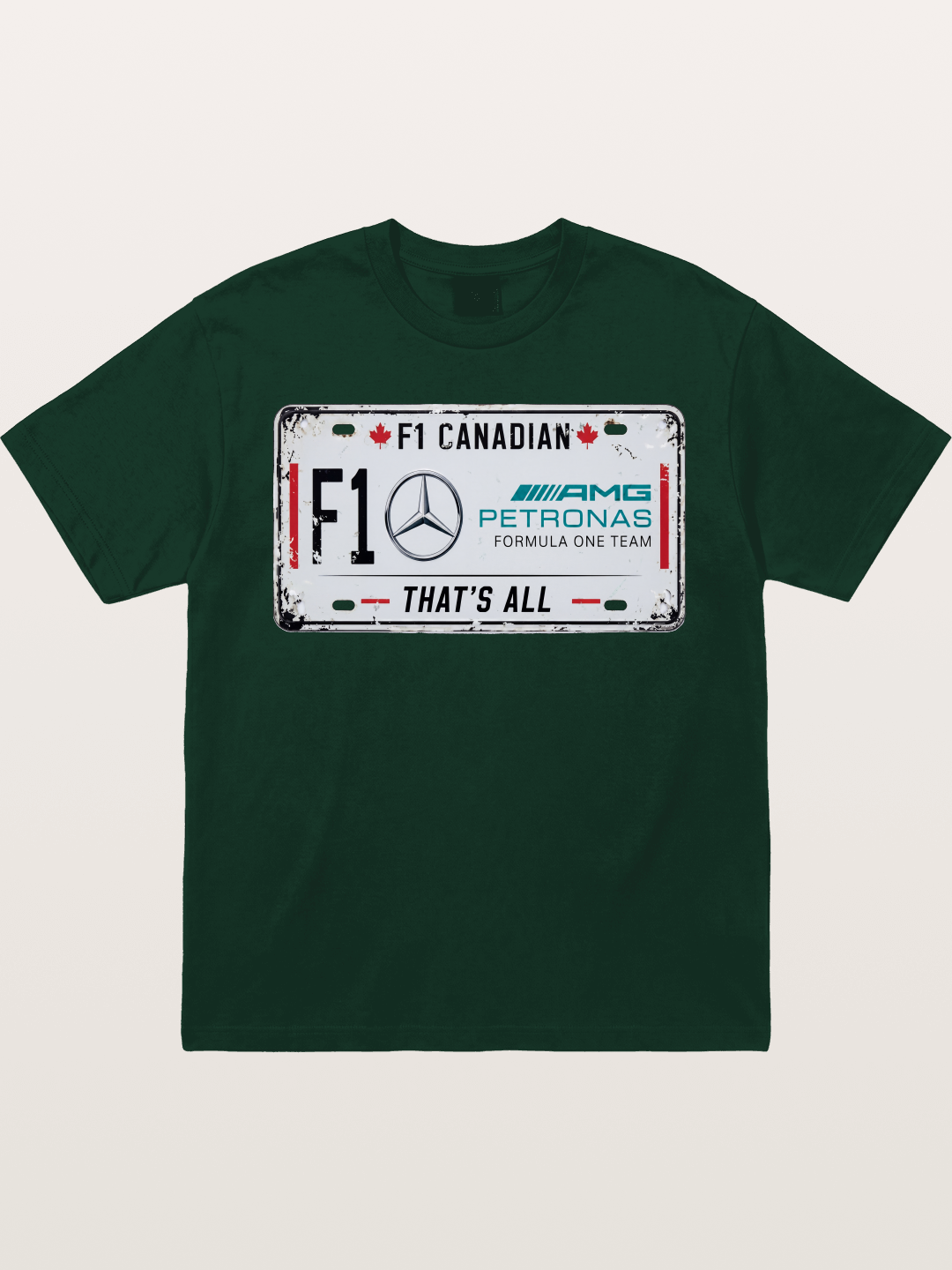 Mercedes F1 License Plate Print Gildan T-shirt