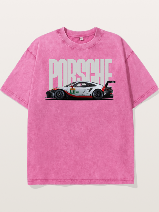 Porsche 911 Race Livery Poster Washed T-shirt