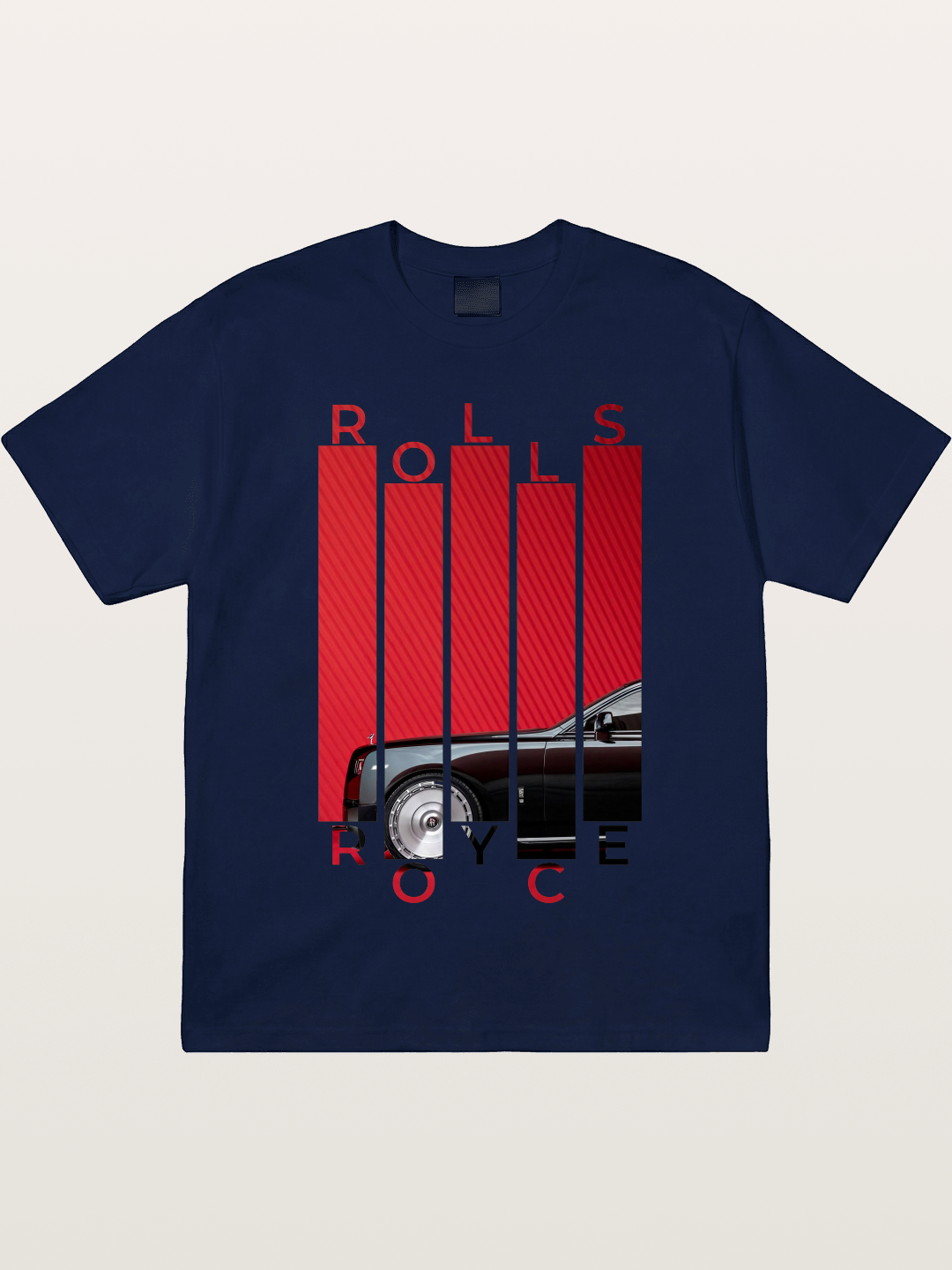 Rolls Royce Barcode Style Print Gildan T-shirt