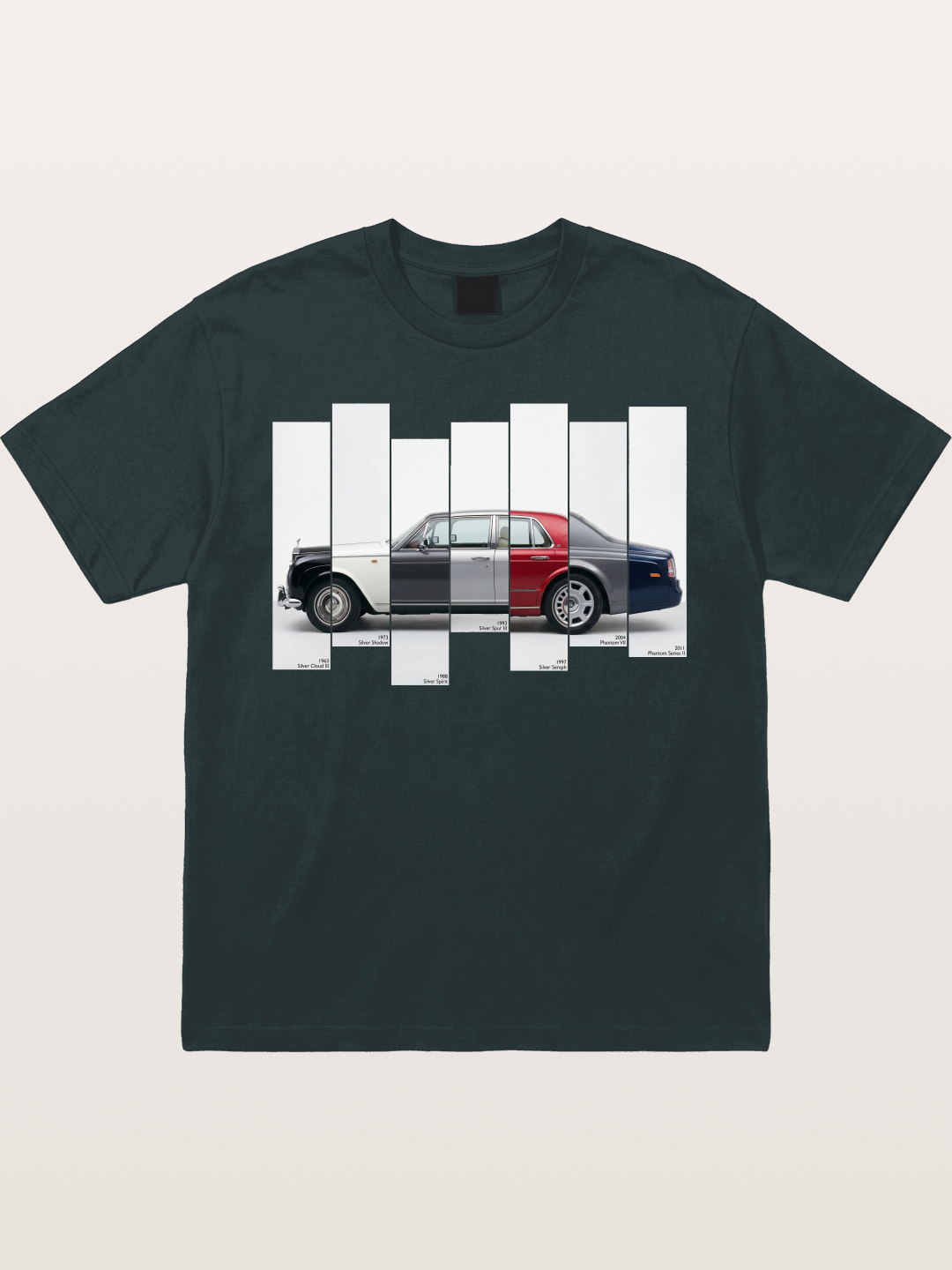 Multi-Color Rolls Royce Timeline Gildan T-shirt
