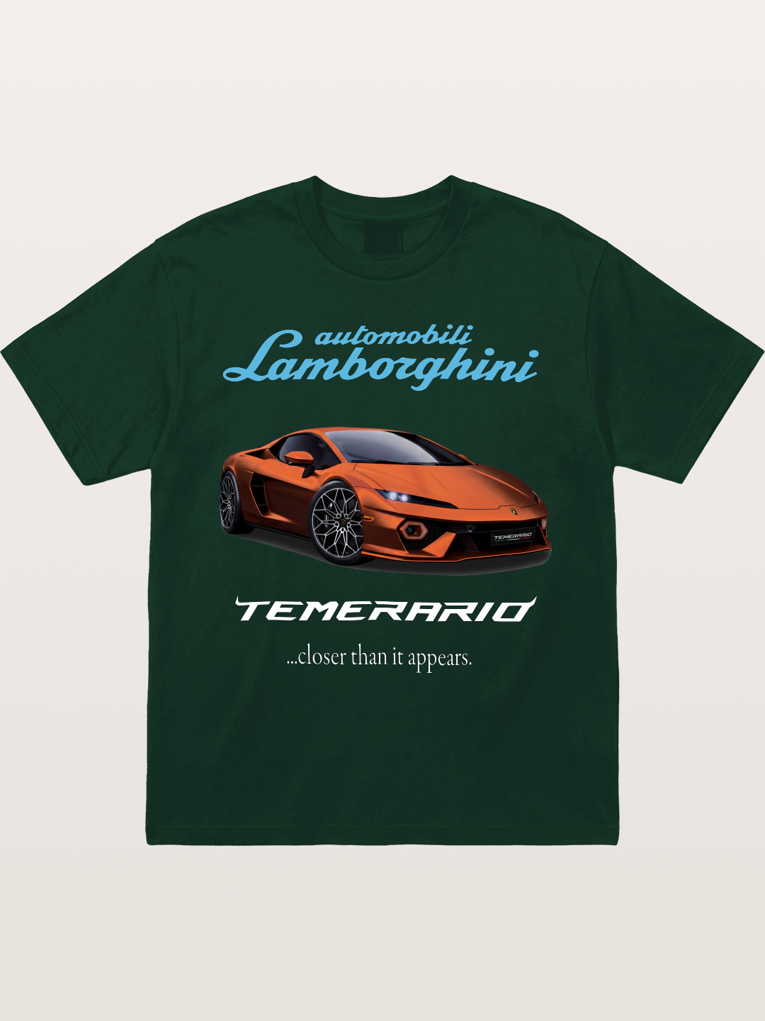 Lamborghini Temerario Orange Sports Car Gildan T-shirt