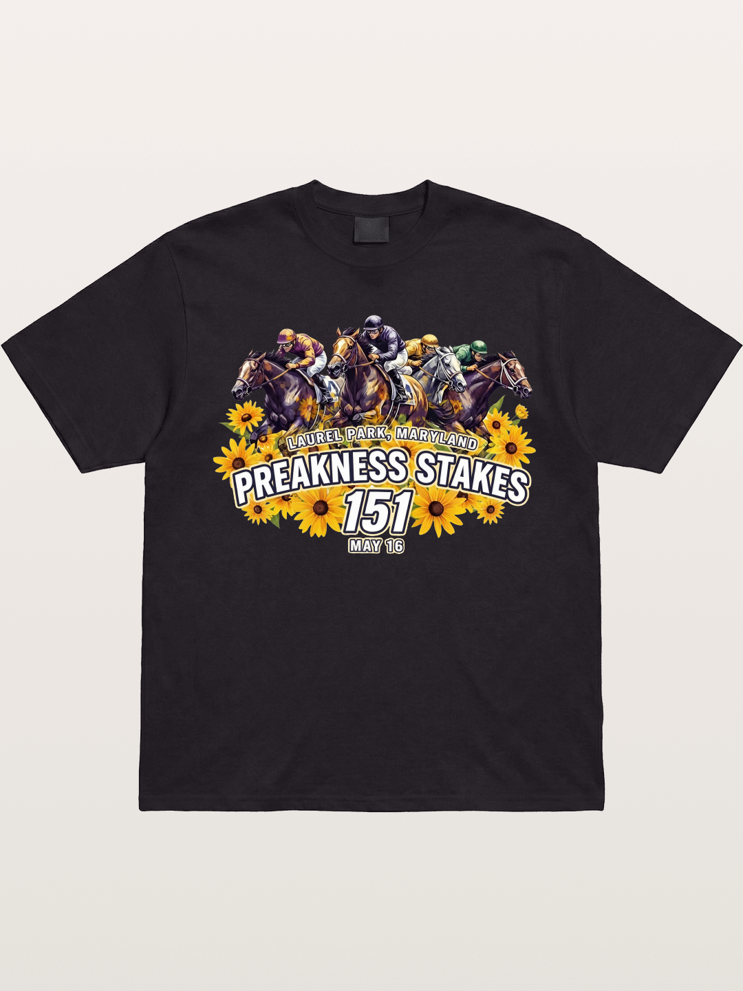 Preakness 151 Sunflower Racing Art Gildan T-shirt