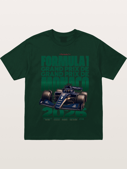 Navy Monaco F1 Grand Prix Art Gildan T-shirt