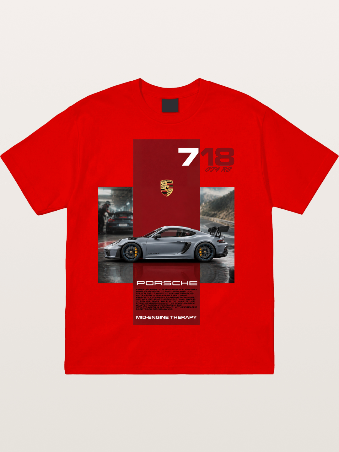 Porsche 718 GT4 RS Mid-Engine Therapy Cotton T-shirt