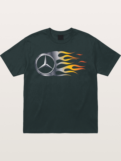 Mercedes Star With Flame Design Gildan T-shirt