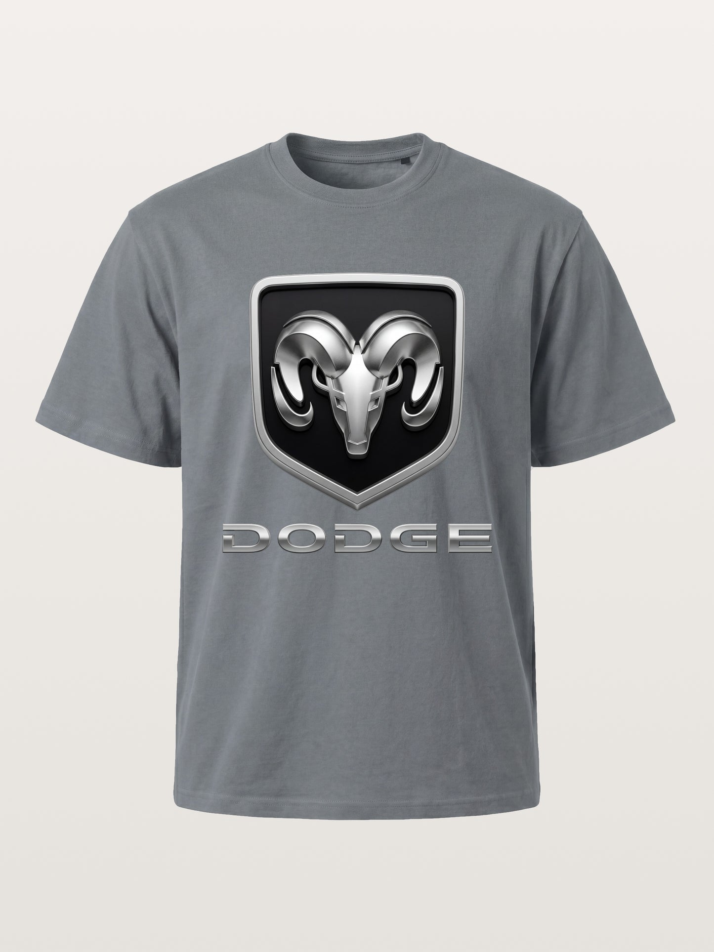 Silver Ram Shield Emblem Cotton T-shirt