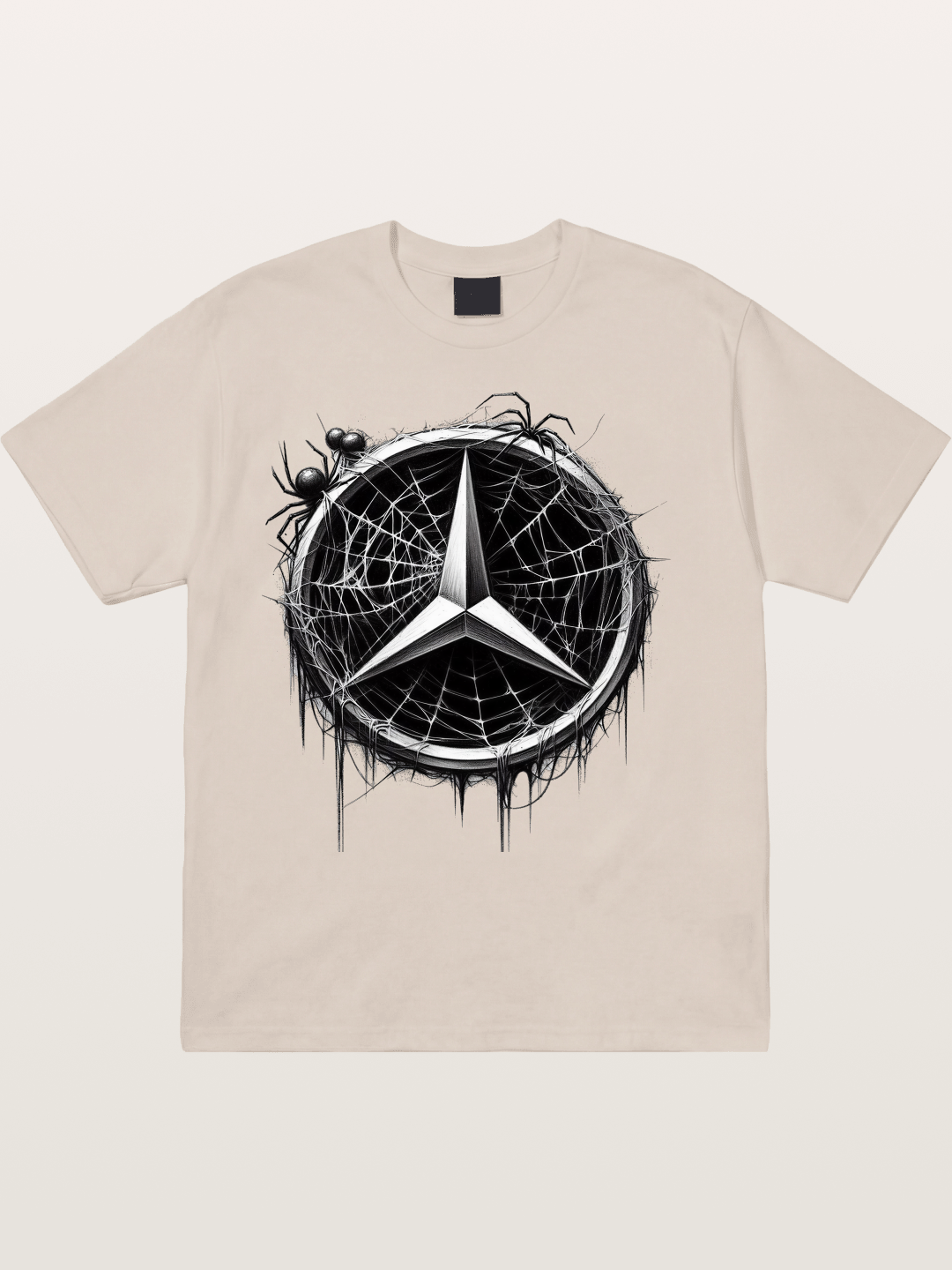 Mercedes Spider Web Logo Art Cotton T-shirt