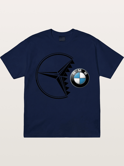 Mercedes vs BMW Logo Art Gildan T-shirt
